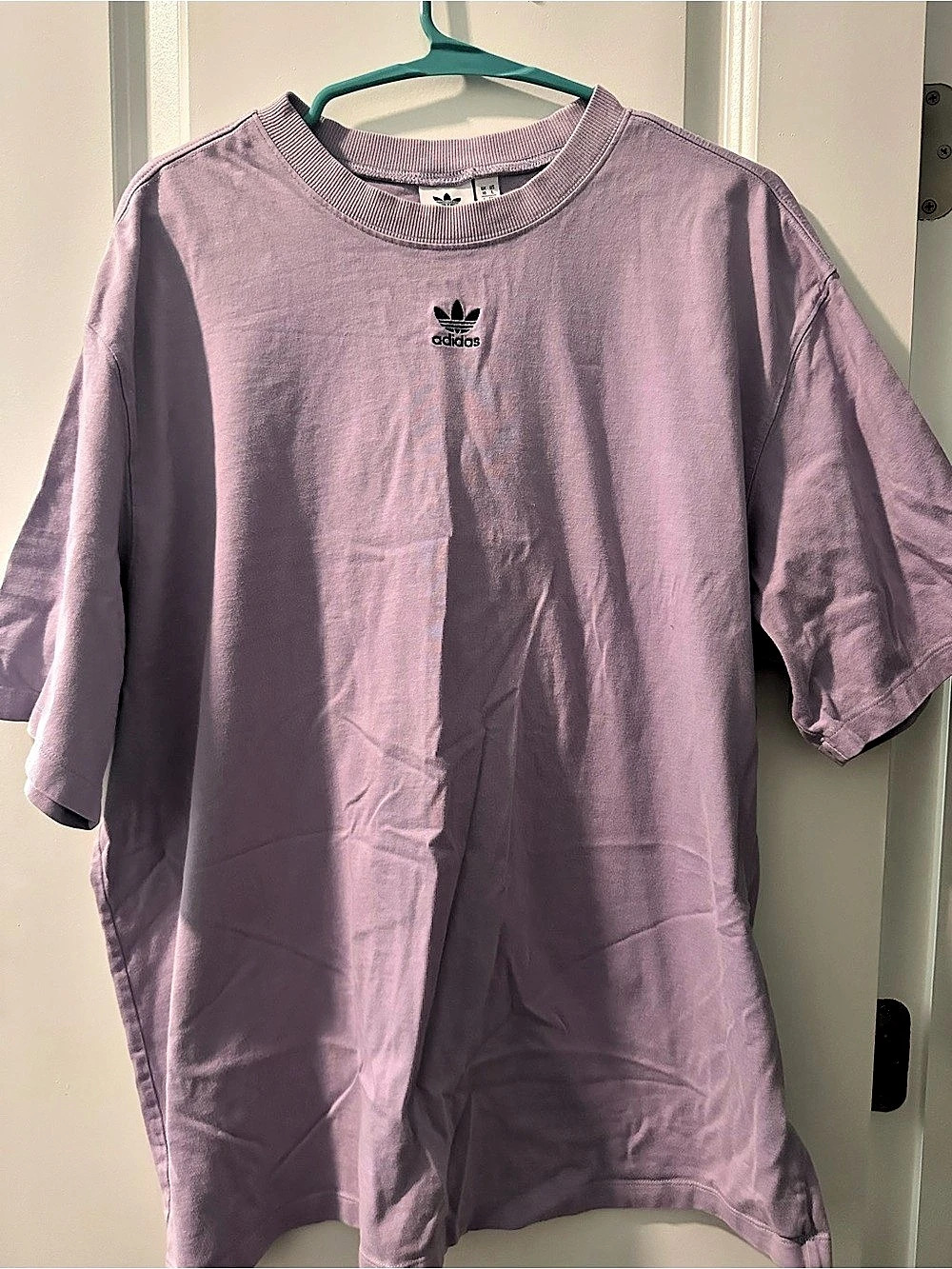 adidas Adidas Originals Trefoil Oversized T-Shirt Unisex Purple Tee Large